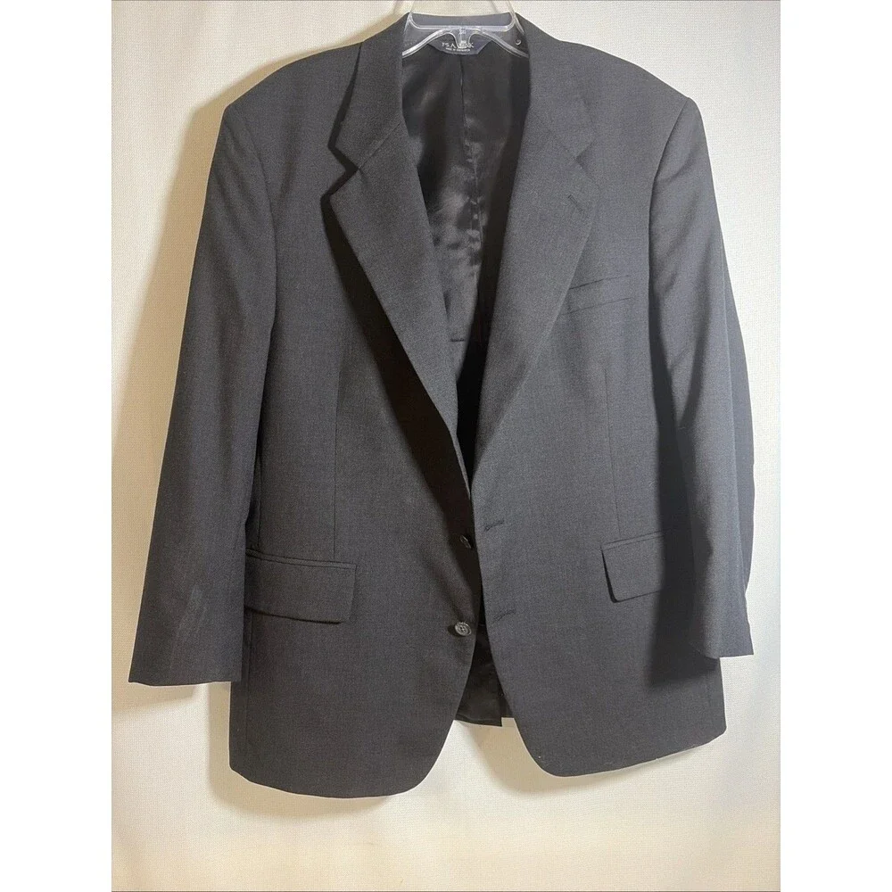 Jos A Bank Men’s 44 Black Wool Blazer 2-button